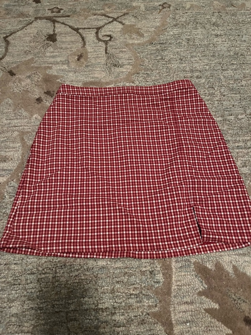 Hollister Red Plaid Mini Skirt